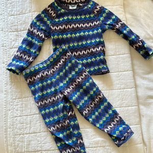Patagonia micro d fleece crew top and pants 2T
